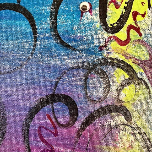 Google Eye Trippy Painting Handmade - Picture 4 of 4